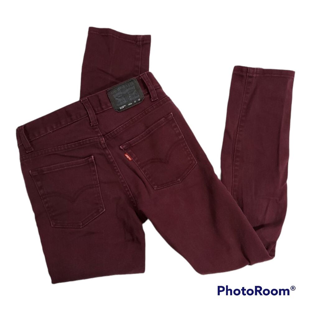 Levi's | Maroon 510 Skinny Jeans | Size 14 Reg - Picture 4 of 4